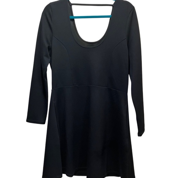 Hudson Jeans Black Long Sleeve Skater Dress NWT Size XL
